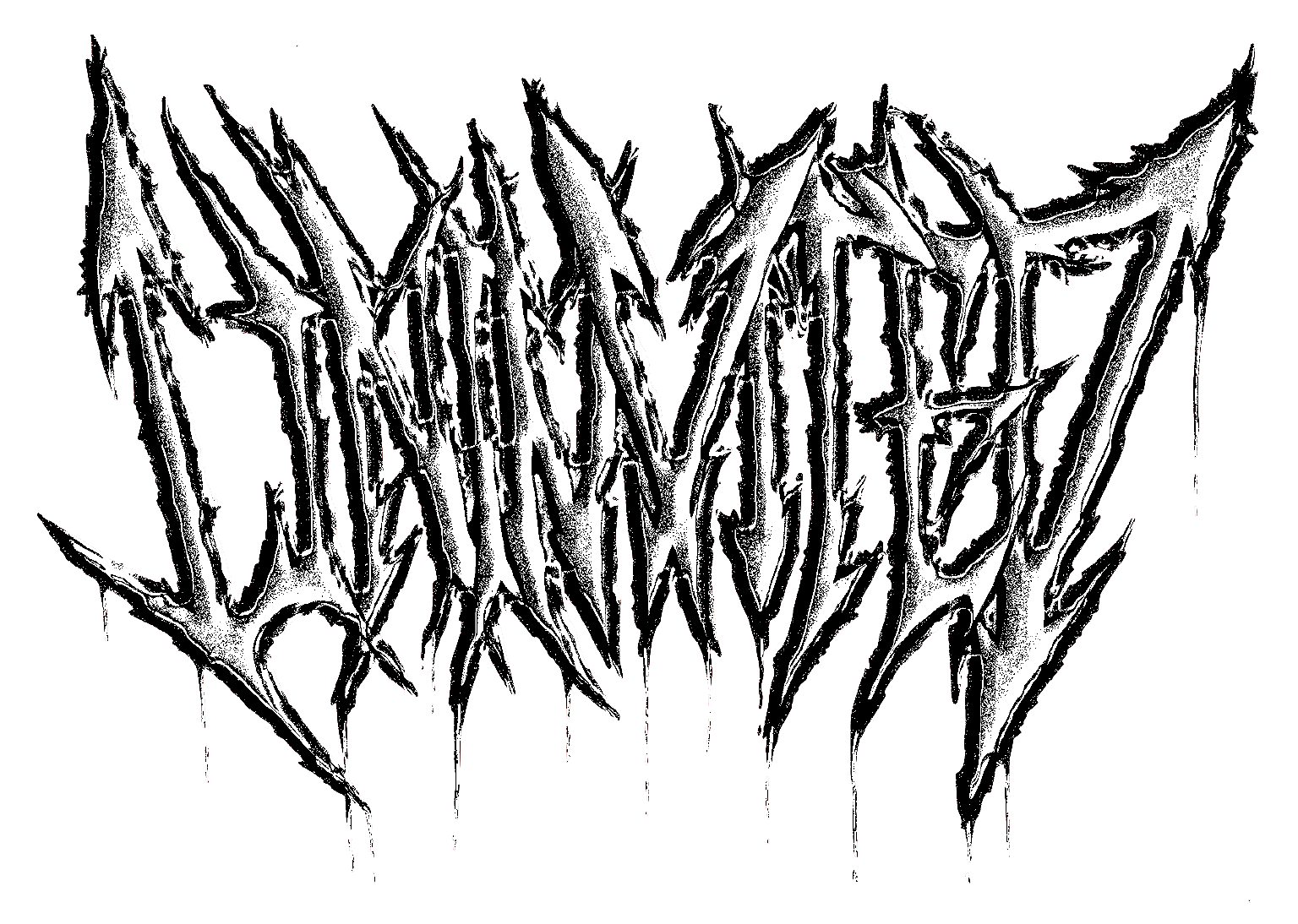 Black Metal Abstract Typography Reading Uninvited